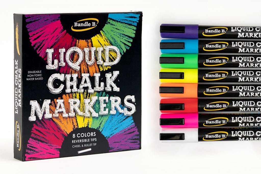 Starsouce 8 Pack Chalk Marker Pen Dry Erase Markers 6mm Reversible Bullet & Chisel Tip Fluorescent Markers Highlighters for LED Menu Board Bistro
